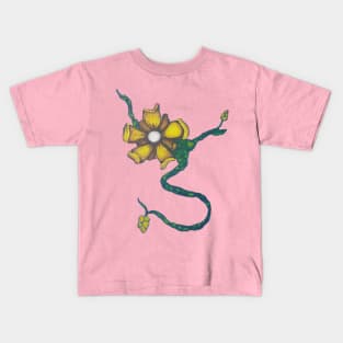 Unique Yellow Flower Kids T-Shirt